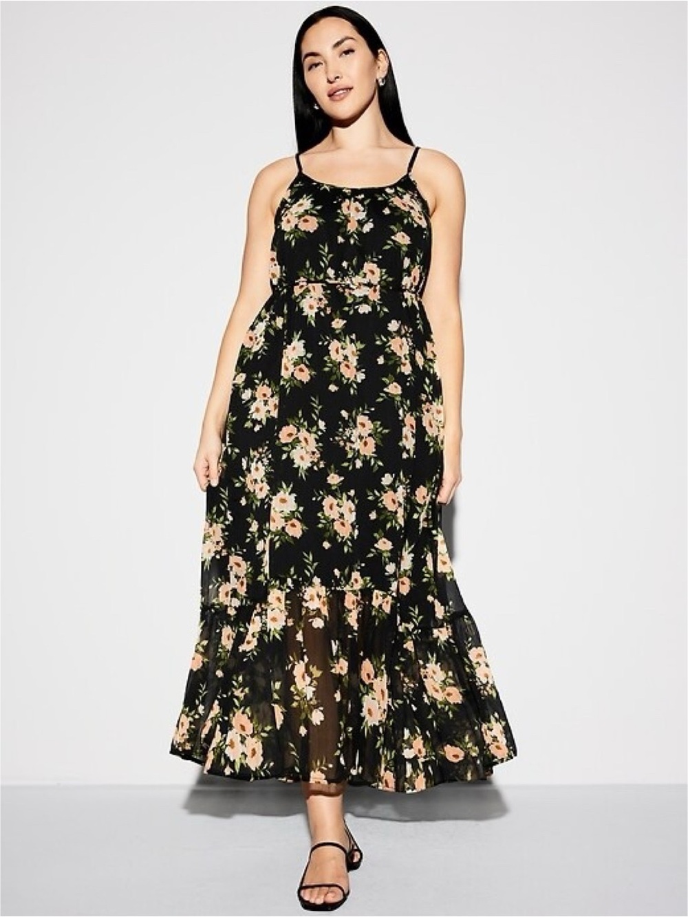 NWT The Occassion by Old Navy floral print chiffon maxi dress (XL)